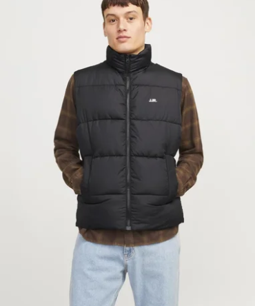 JJ Rebel Black Padded Gilet