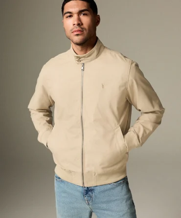 Next Stone Shower Resistant Check Lining Harrington Jacket