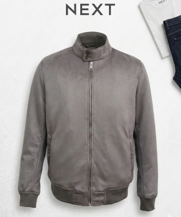 NEXT Faux Suede Harrington Jacket